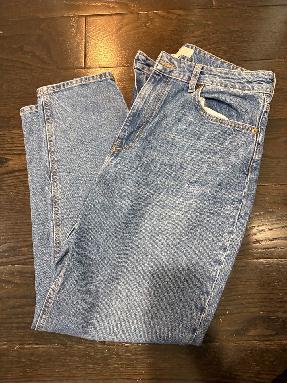 H&M Women's Straight Light Blue Denim Jeans
